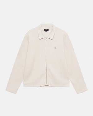 Košile Stussy Big Thermal Zip Natural | UVCTJ-5723