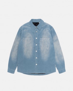 Košile Stussy Faded Corduroy Overshirt Blankyt | XJPLI-3692