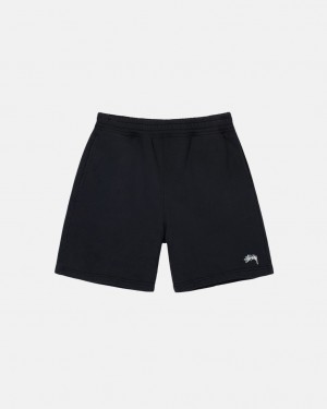 Kraťasy Stussy Stock Logo Černé | IXJOA-4658