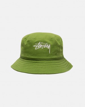 Pokrývky Hlavy Stussy Bucket Hat Big Stock Grass | UXGBA-1329