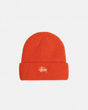 Pokrývky Hlavy Stussy Cuff Beanie Basic Habanero | UHXIG-9624