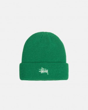 Pokrývky Hlavy Stussy Cuff Beanie Basic Zelene | GIYNK-6347