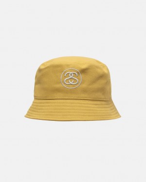 Pokrývky Hlavy Stussy Deep Bucket Hat Ss Link Zlaté | ZNSKO-5178