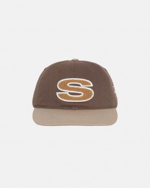 Pokrývky Hlavy Stussy Low Pro Chenille S Snapback Hnědé | MWGUI-7480