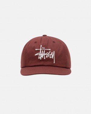 Pokrývky Hlavy Stussy Mid-depth Basic Strapback Červené Hnědé | JEPIS-0397