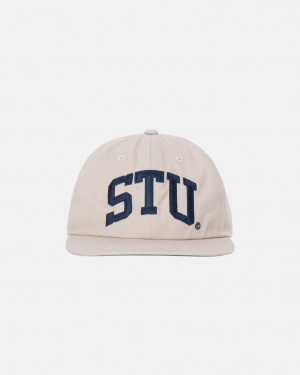 Pokrývky Hlavy Stussy Mid-depth Stu Arch Strapback Hnědožlutý | FTEWR-4013