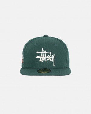 Pokrývky Hlavy Stussy New Era 59fifty Authentic Zelene | OHXNZ-5914