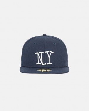 Pokrývky Hlavy Stussy New Era 59fifty Ny Tmavě Blankyt | RHNWT-0915