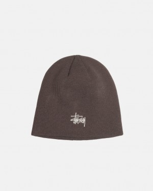 Pokrývky Hlavy Stussy Skullcap Basic Cocoa | JDXGF-9863