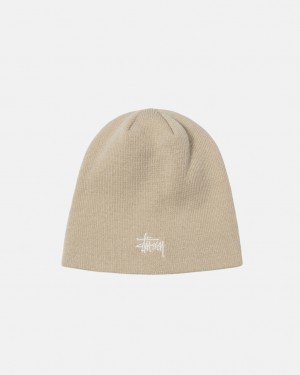 Pokrývky Hlavy Stussy Skullcap Basic Krém | NKLQJ-3178