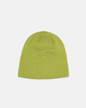 Pokrývky Hlavy Stussy Skullcap Embossed Smooth Stock Lime | BIVGY-3528