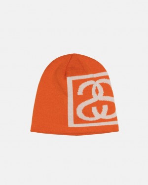 Pokrývky Hlavy Stussy Skullcap Ss Link Oranžové | GESOA-3648