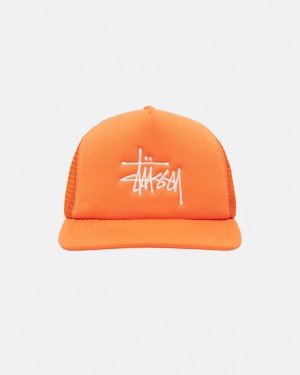 Pokrývky Hlavy Stussy Trucker Big Basic Snapback Pumpkin | WITSP-4523