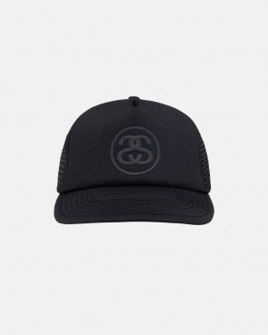 Pokrývky Hlavy Stussy Trucker Ss-link Snapback Černé | KJXVC-4835