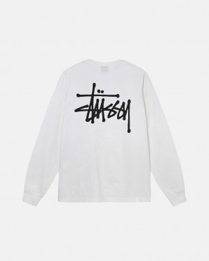 Tričko Stussy Basic Ls Bílé | ZDVPH-5109