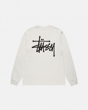 Tričko Stussy Basic Ls Pigment Dyed Natural | MRAUY-6391