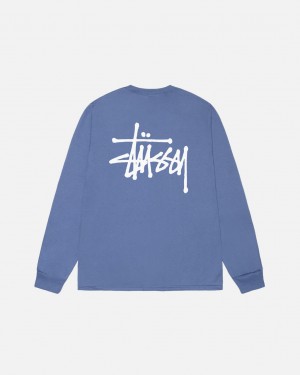 Tričko Stussy Basic Ls Storm | BPOFE-3954
