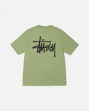 Tričko Stussy Basic Moss | OGYZL-7965