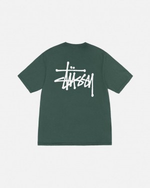 Tričko Stussy Basic Pigment Dyed Forest | YCGSI-6321