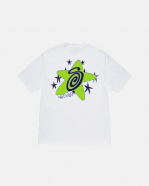 Tričko Stussy Galaxy Bílé | BKJIG-2351