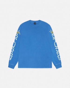 Tričko Stussy Jumbo Ls Pigment Dyed Blankyt | SWITA-2405