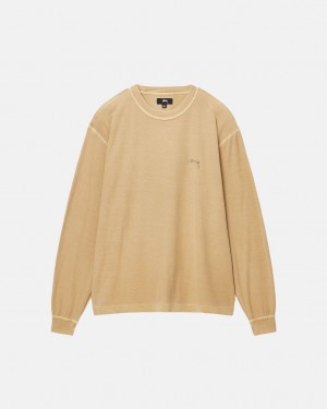 Tričko Stussy Lazy Ls Zlaté | IHFZY-0235