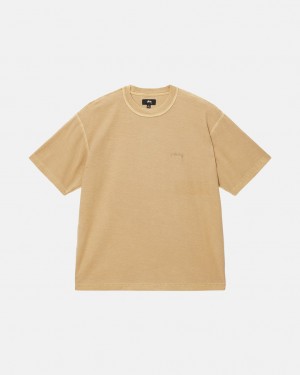Tričko Stussy Lazy Zlaté | WGVIB-2895