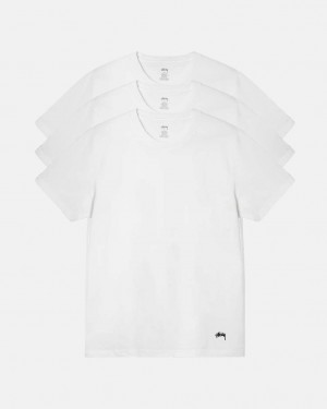 Tričko Stussy Undershirts Bílé | APGHX-9632